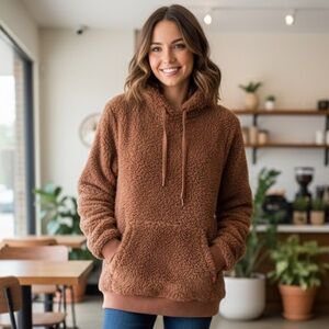 UGG Brown Sherpa Hoodie Jacket